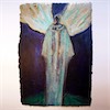 Engel auf blau 31 x 45 cm 2014