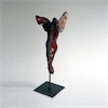 Roter Engel 23 cm Modelliermasse  Acryl  Metall 2014